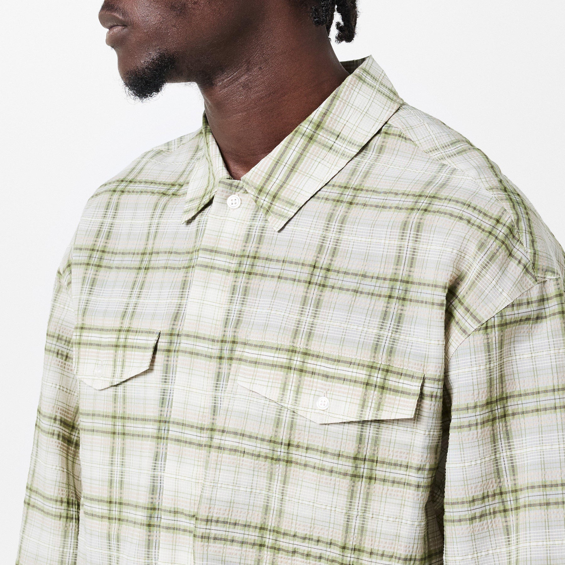 Men's Rep Sheer Flan Shirt, Sheer Fabric