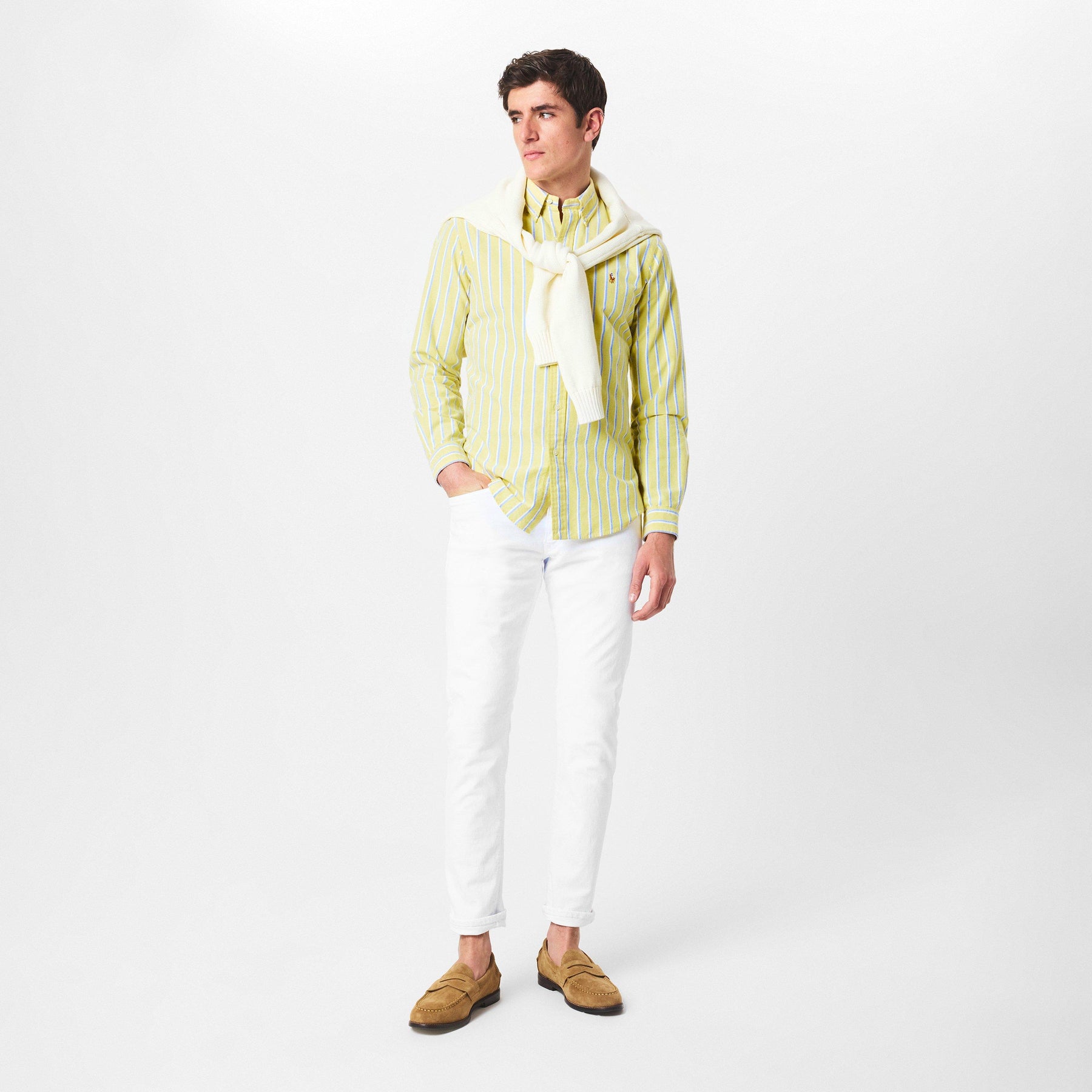 Multi-coloured Striped Poplin Shirt