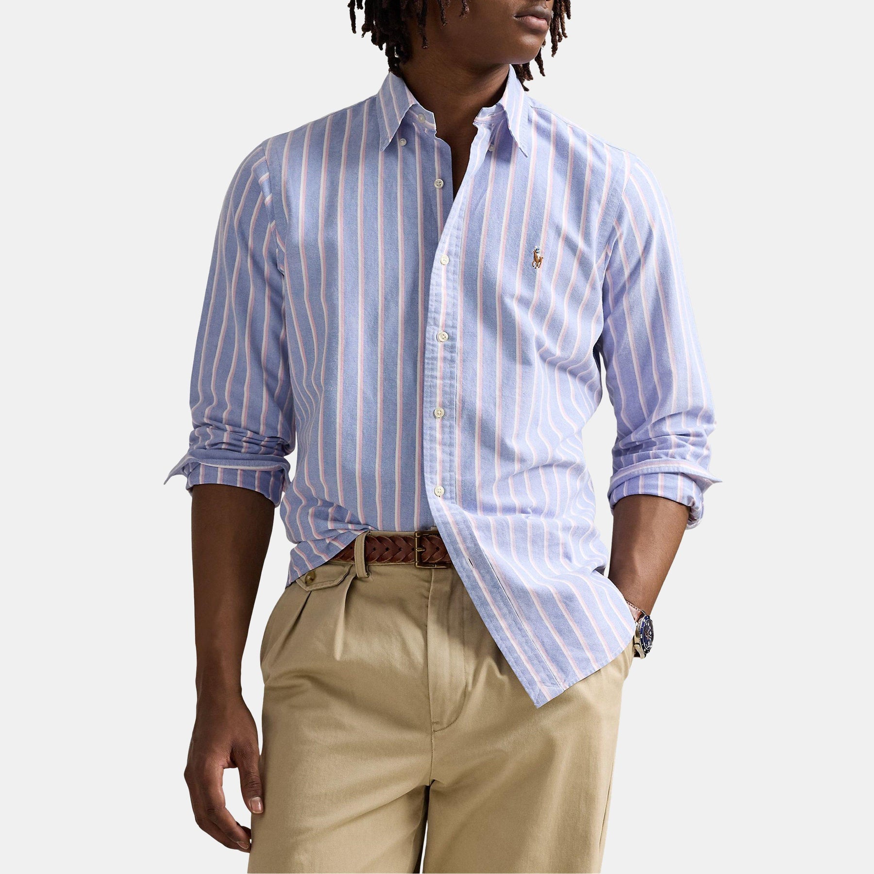 Multi-coloured Striped Poplin Shirt