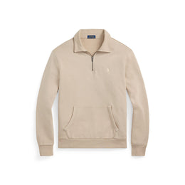 Loopback Terry Cotton Quarter Zip Sweater