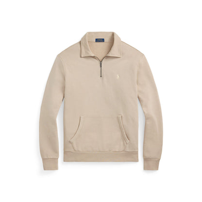 Loopback Terry Cotton Quarter Zip Sweater
