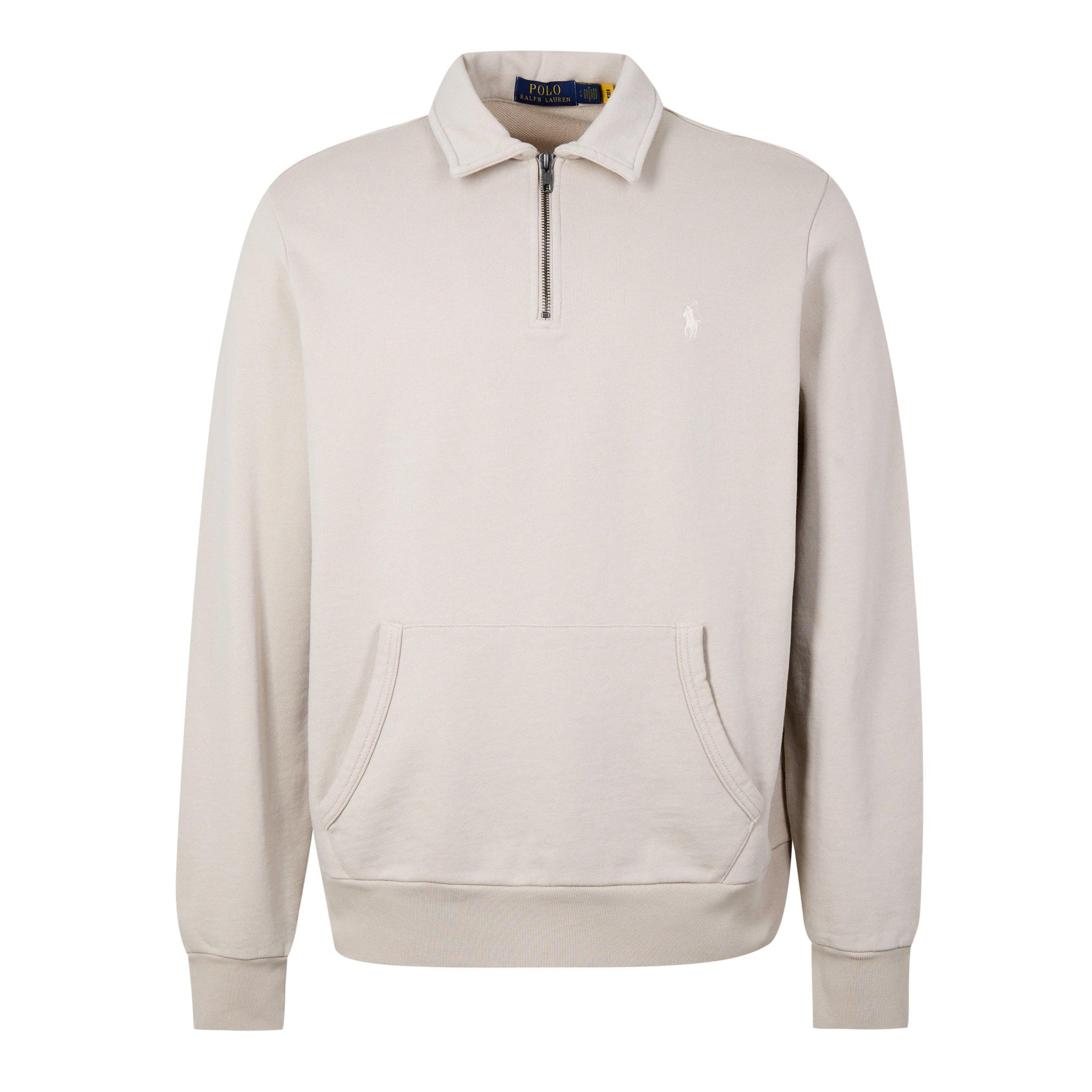 Loopback Terry Cotton Quarter Zip Sweater