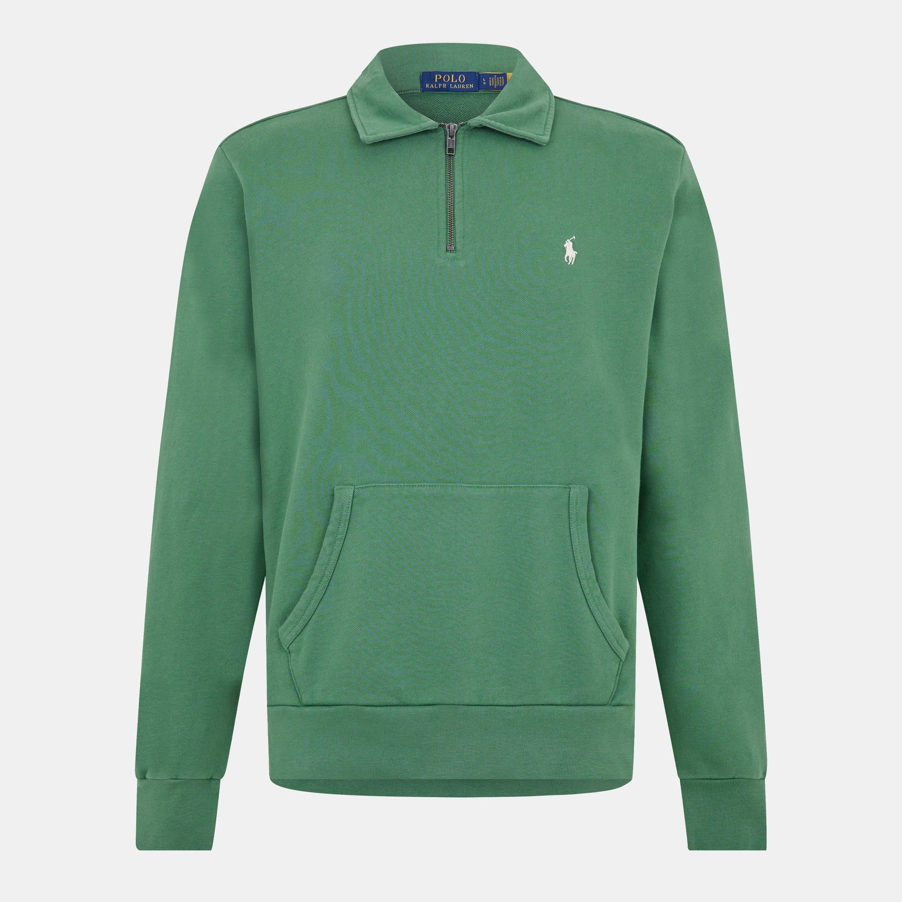 Loopback Terry Cotton Quarter Zip Sweater