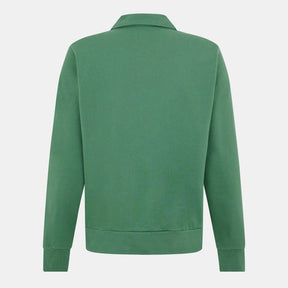 Loopback Terry Cotton Quarter Zip Sweater