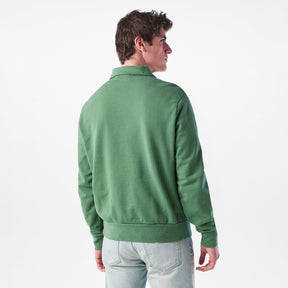 Loopback Terry Cotton Quarter Zip Sweater
