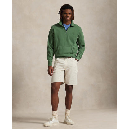 Loopback Terry Cotton Quarter Zip Sweater