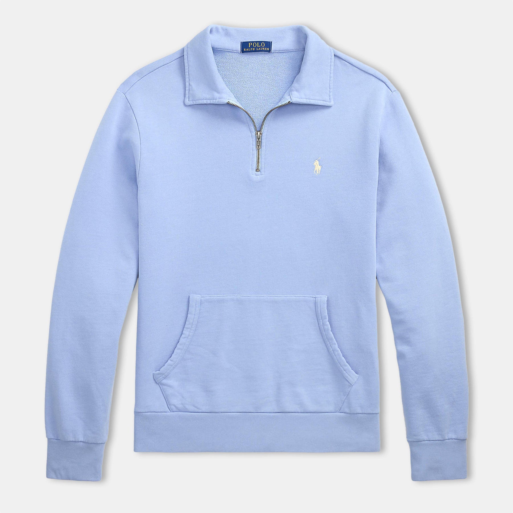 Loopback Terry Cotton Quarter Zip Sweater