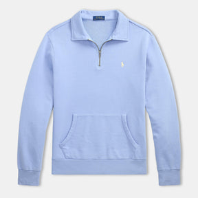 Loopback Terry Cotton Quarter Zip Sweater