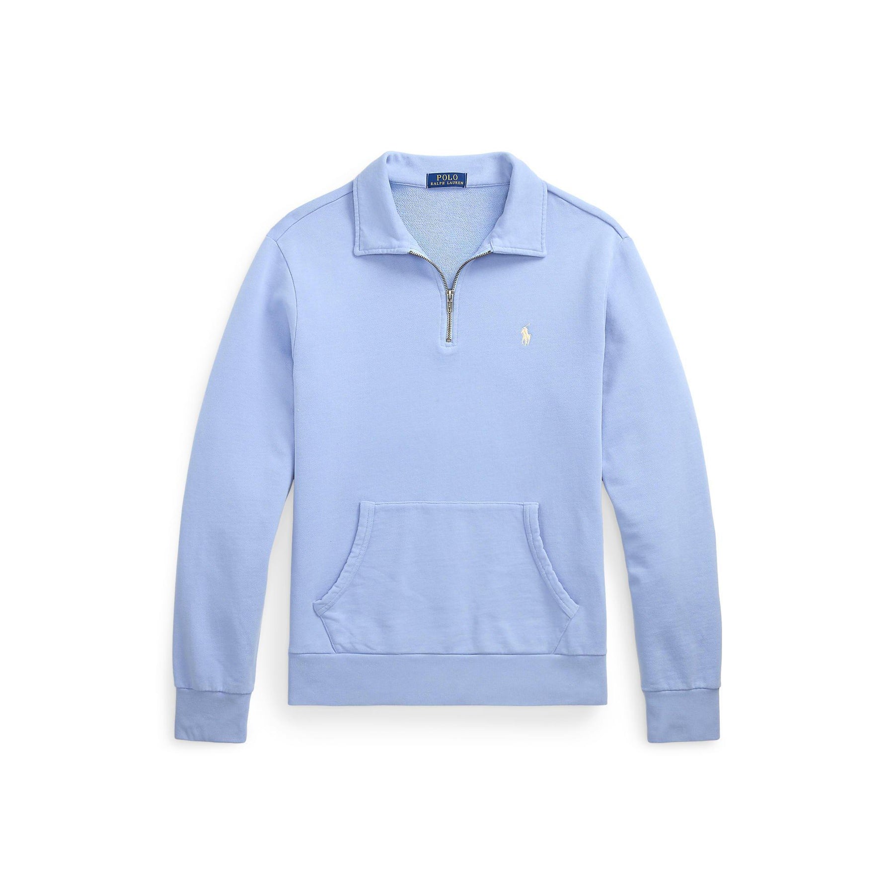 Loopback Terry Cotton Quarter Zip Sweater