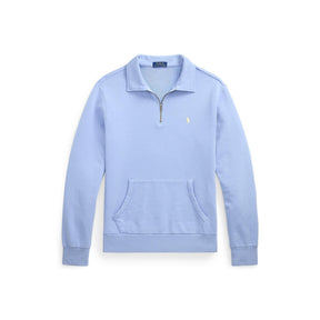 Loopback Terry Cotton Quarter Zip Sweater