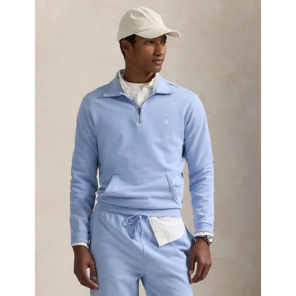 Loopback Terry Cotton Quarter Zip Sweater