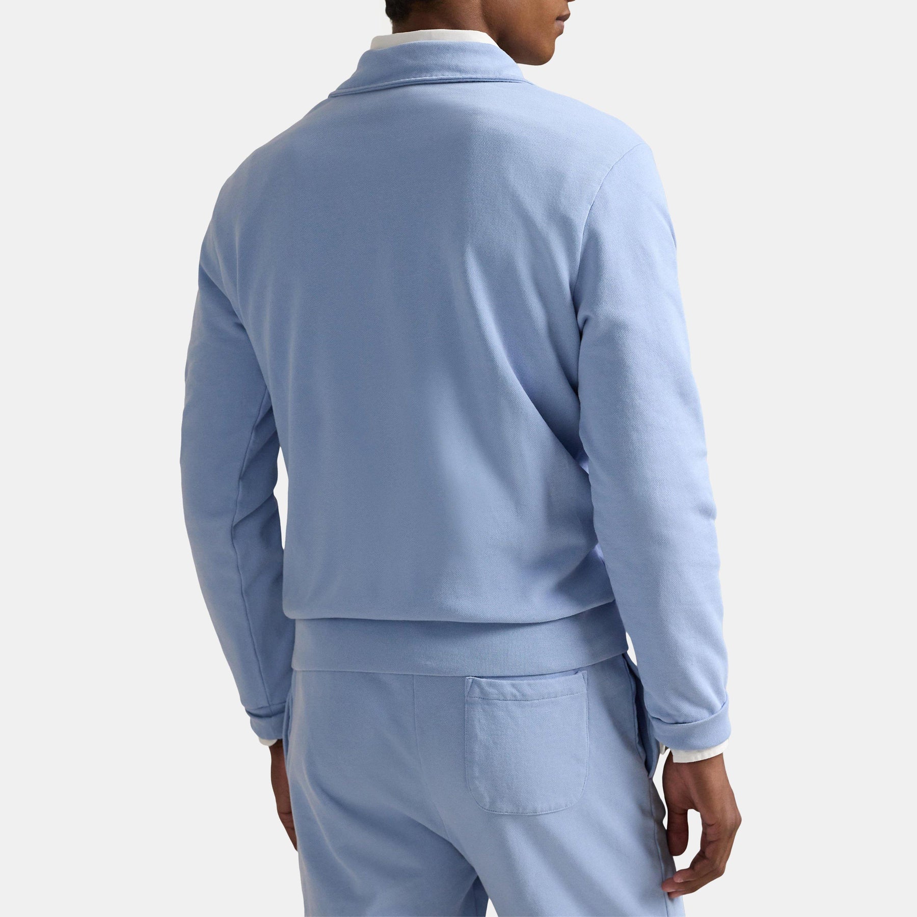 Loopback Terry Cotton Quarter Zip Sweater