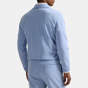 Loopback Terry Cotton Quarter Zip Sweater