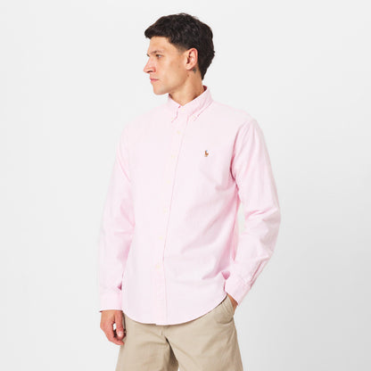 Men's Oxford Striped Long-Sleeve Patterned Shirt