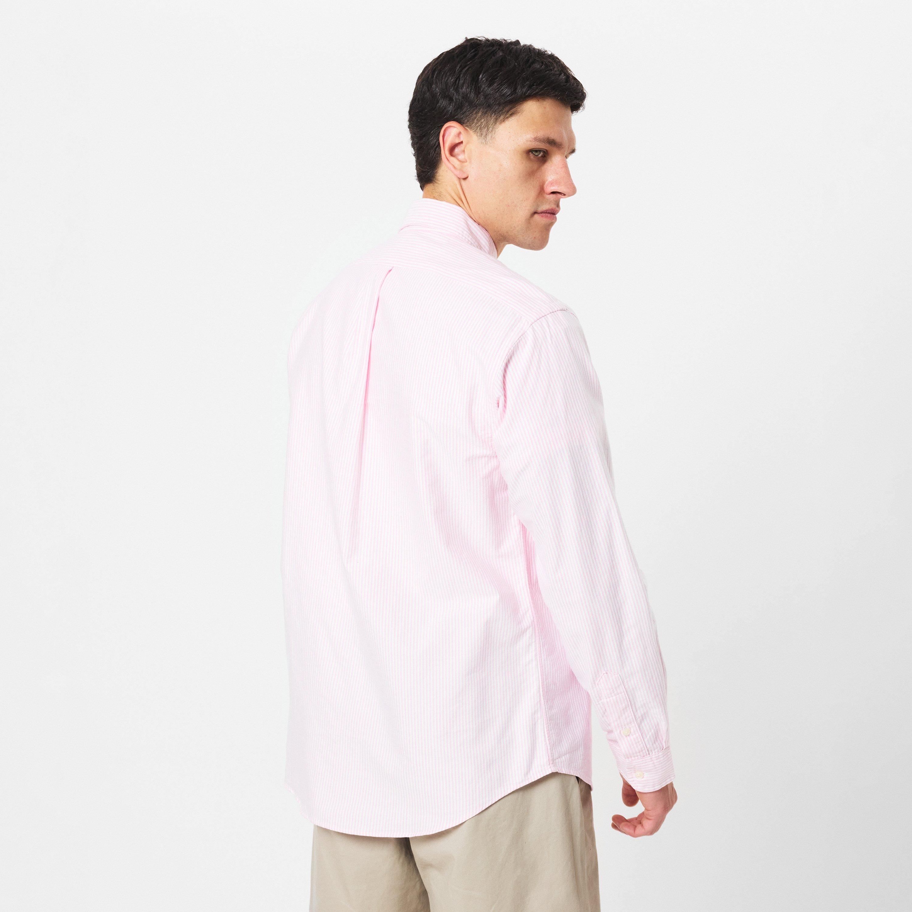 Men's Oxford Striped Long-Sleeve Patterned Shirt