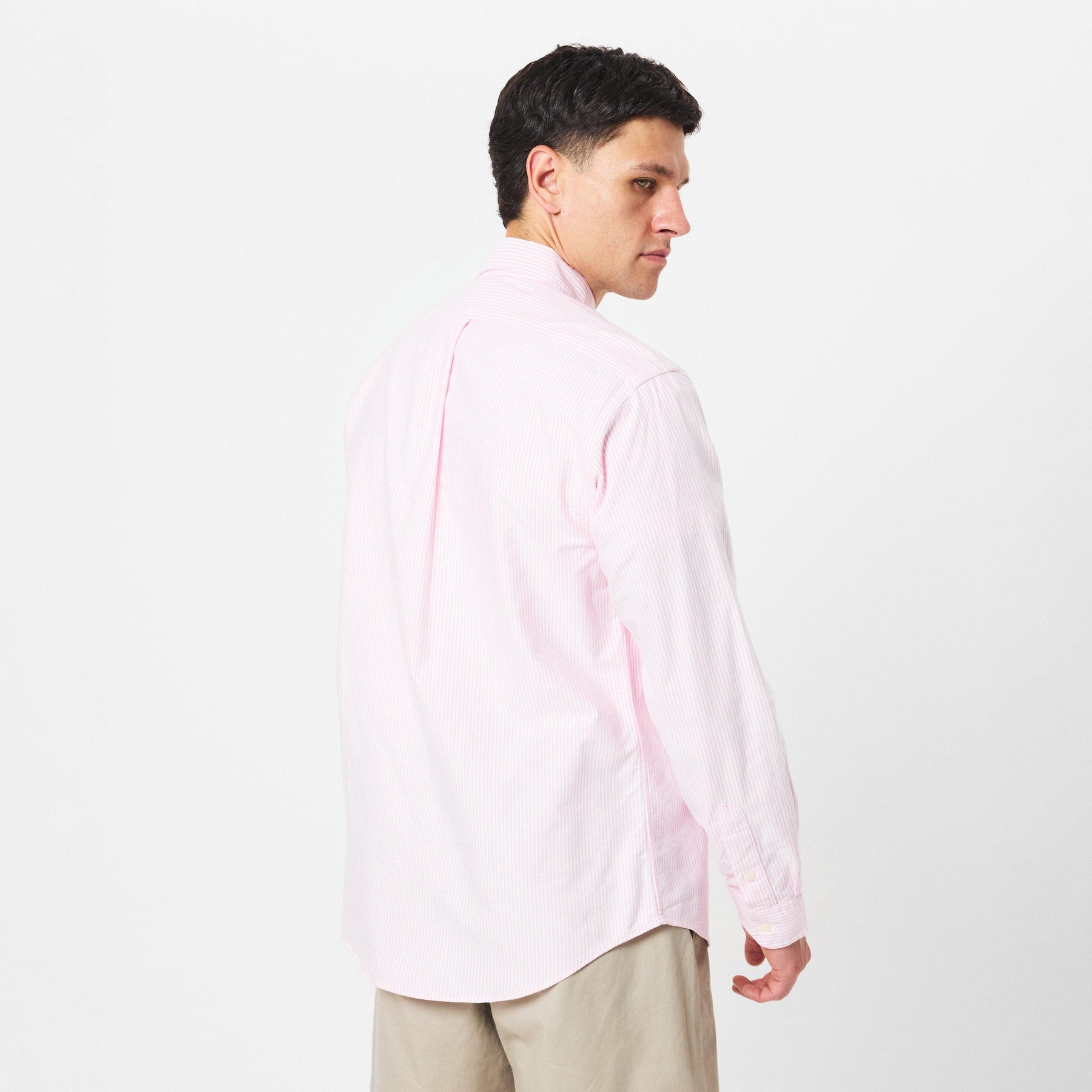 Men's Oxford Striped Long-Sleeve Patterned Shirt