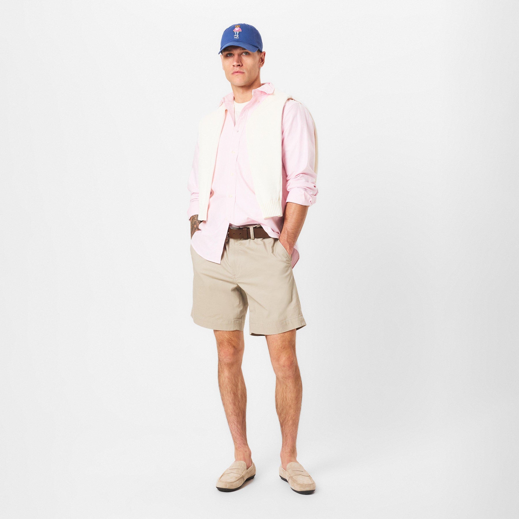 Men's Oxford Striped Long-Sleeve Patterned Shirt