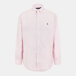 Men's Oxford Striped Long-Sleeve Patterned Shirt