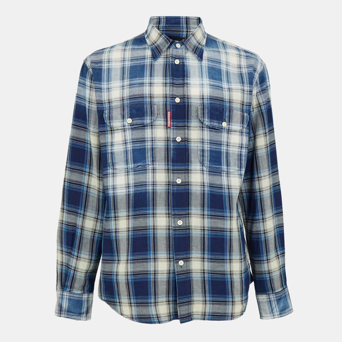 Men's DSQ Vintage Long-Sleeve Patterned Shirt