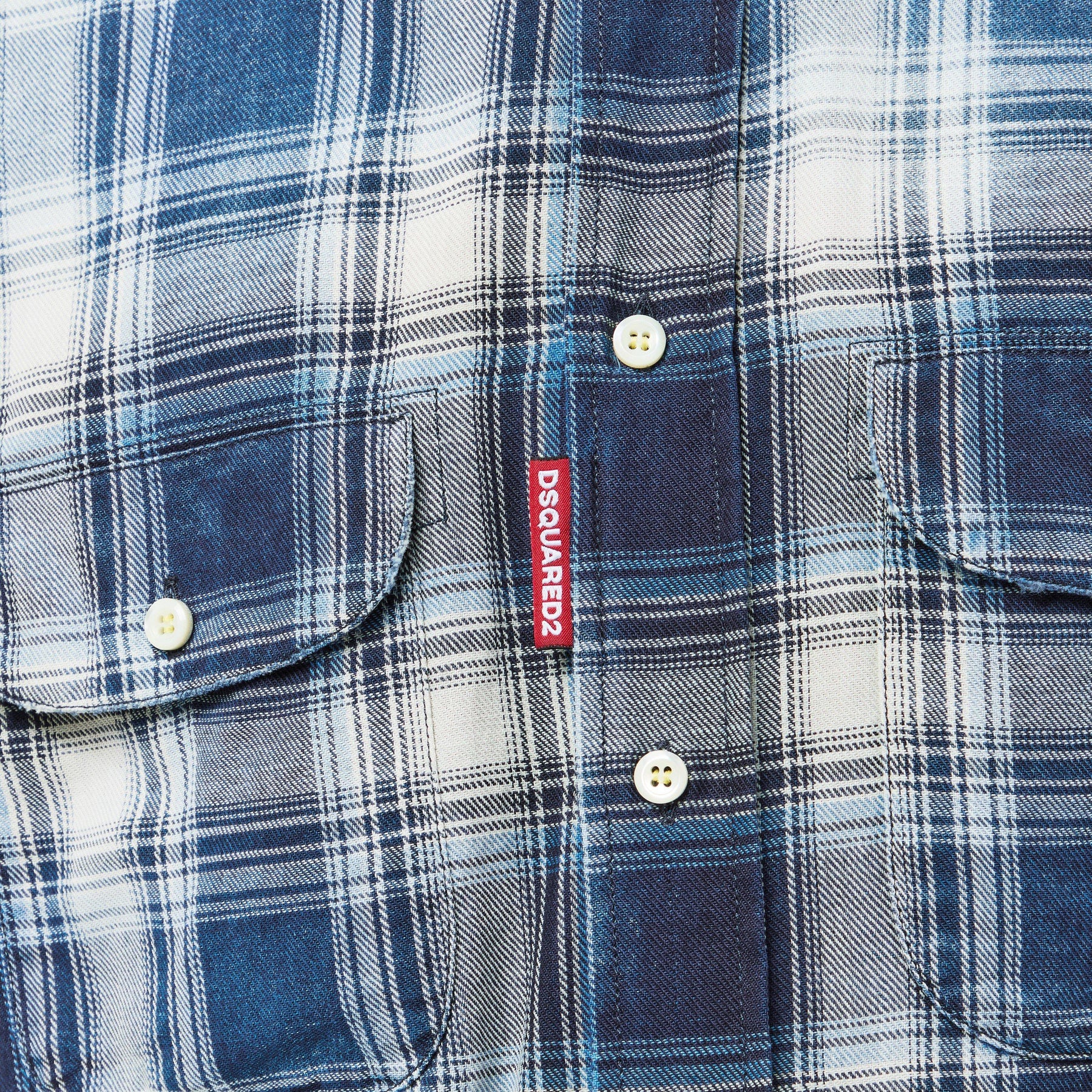 Men's DSQ Vintage Long-Sleeve Patterned Shirt