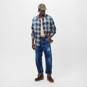 Men's DSQ Vintage Long-Sleeve Patterned Shirt