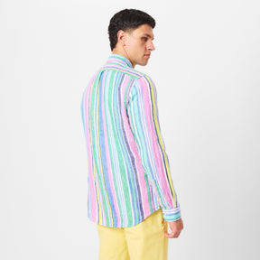 Men's Long-Sleeve Patterned Shirt