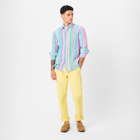 Men's Long-Sleeve Patterned Shirt
