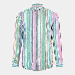 Men's Long-Sleeve Patterned Shirt