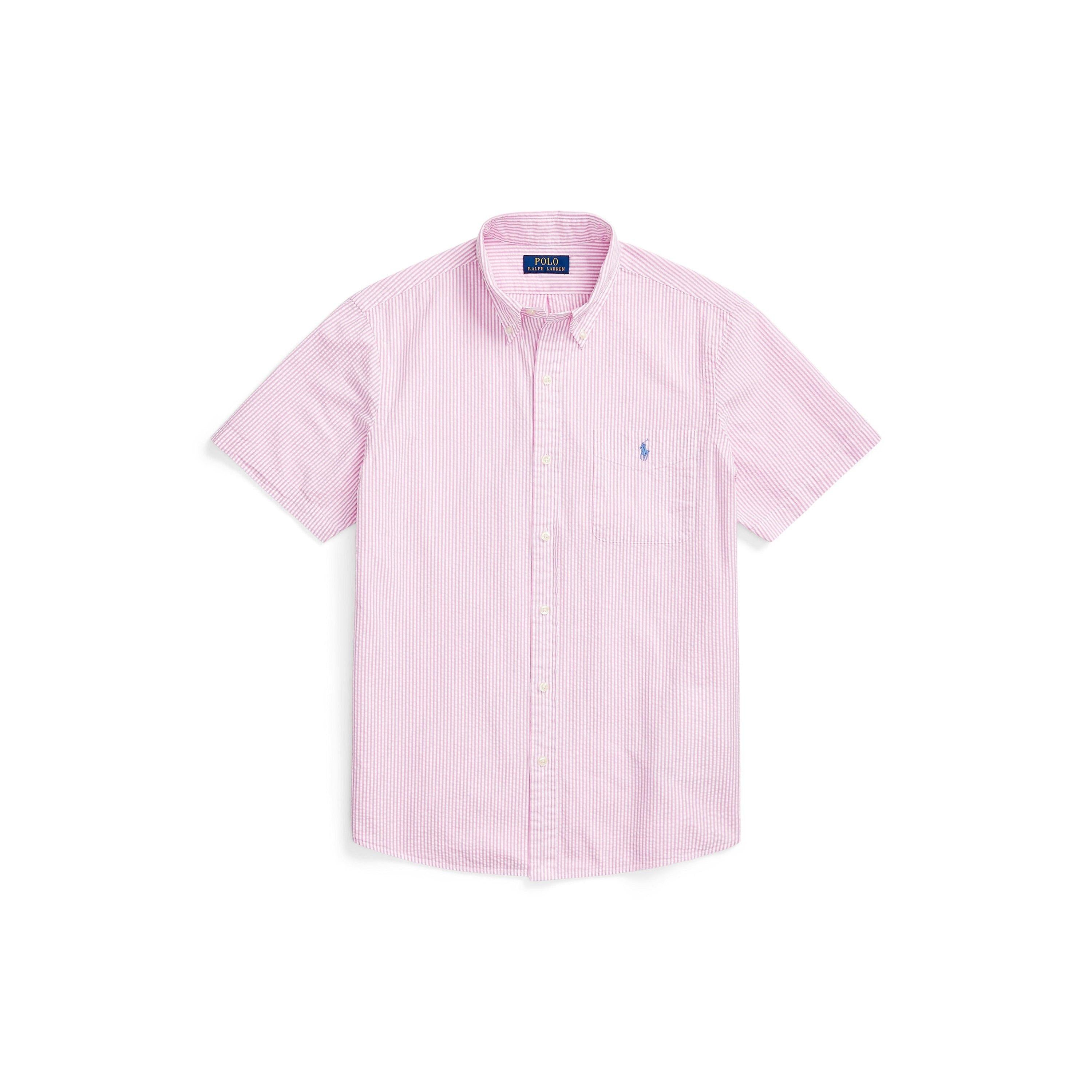 Striped Seersucker Short Sleeve Shirt