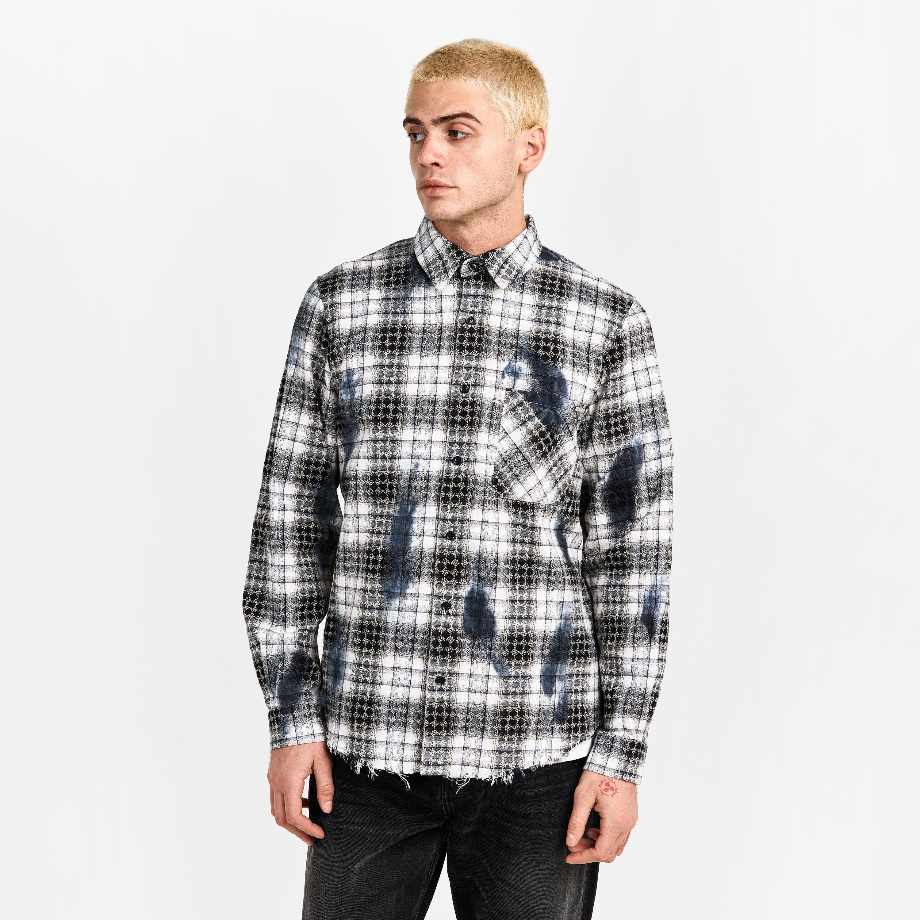 Patterned Long Sleeve Tailored Fit Shirt