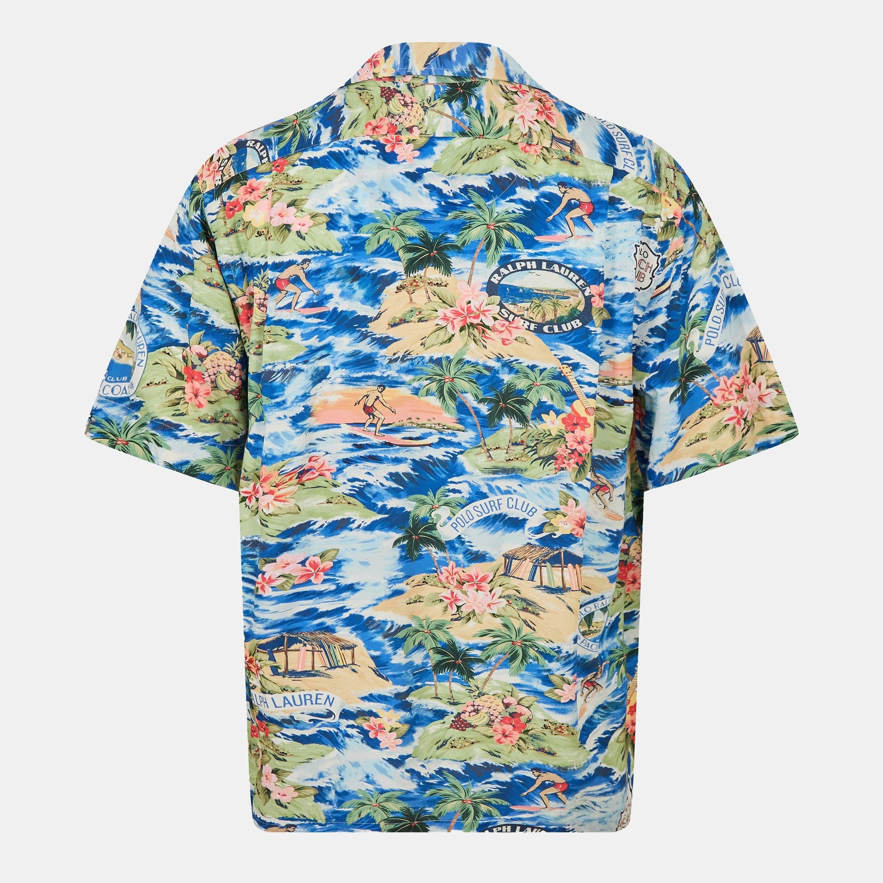 Men's Rayon Short-Sleeve Patterned Shirt