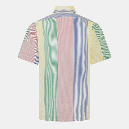 Fun Seersucker Short-Sleeve Patterned Shirt