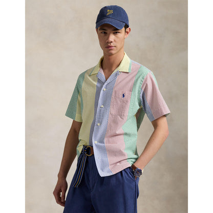 Fun Seersucker Short-Sleeve Patterned Shirt