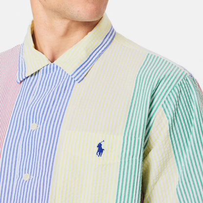 Men's Fun Seersucker Short-Sleeve Patterned Shirt
