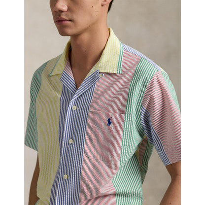 Fun Seersucker Short-Sleeve Patterned Shirt