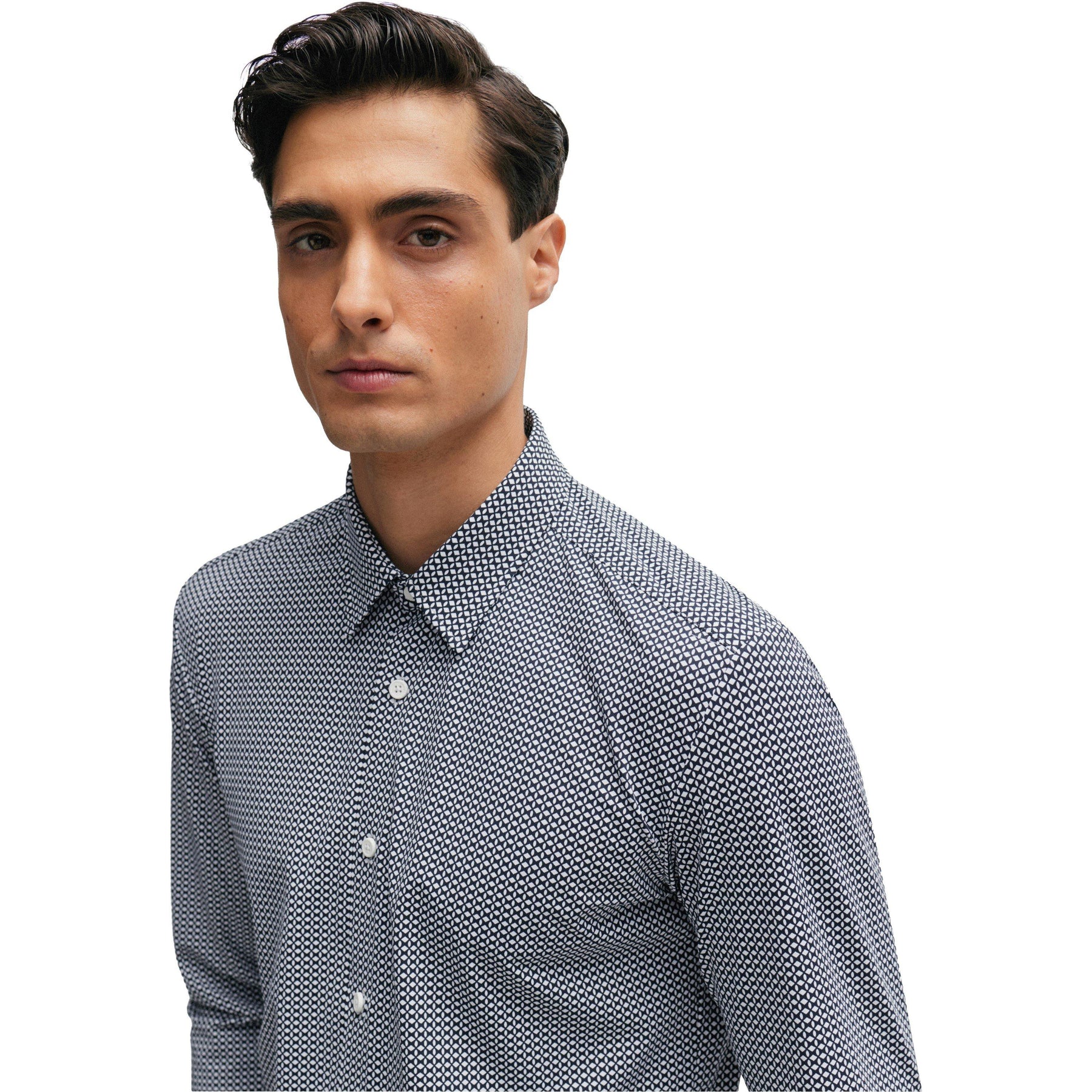 Men's P Roan Kent Patterned Long-Sleeve Shirt