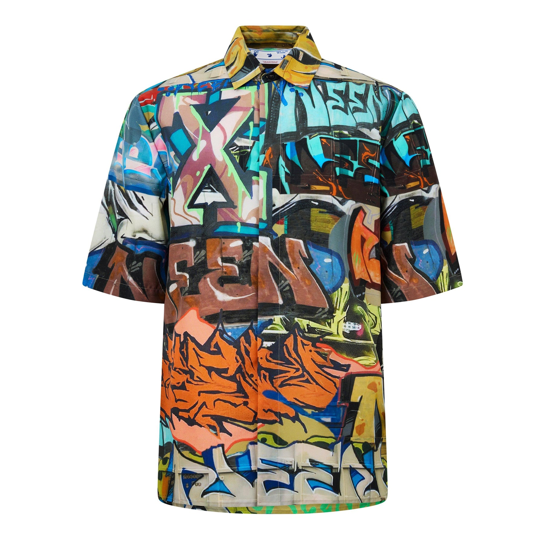 Men's Neen Allover O Shirt, Graffiti Design