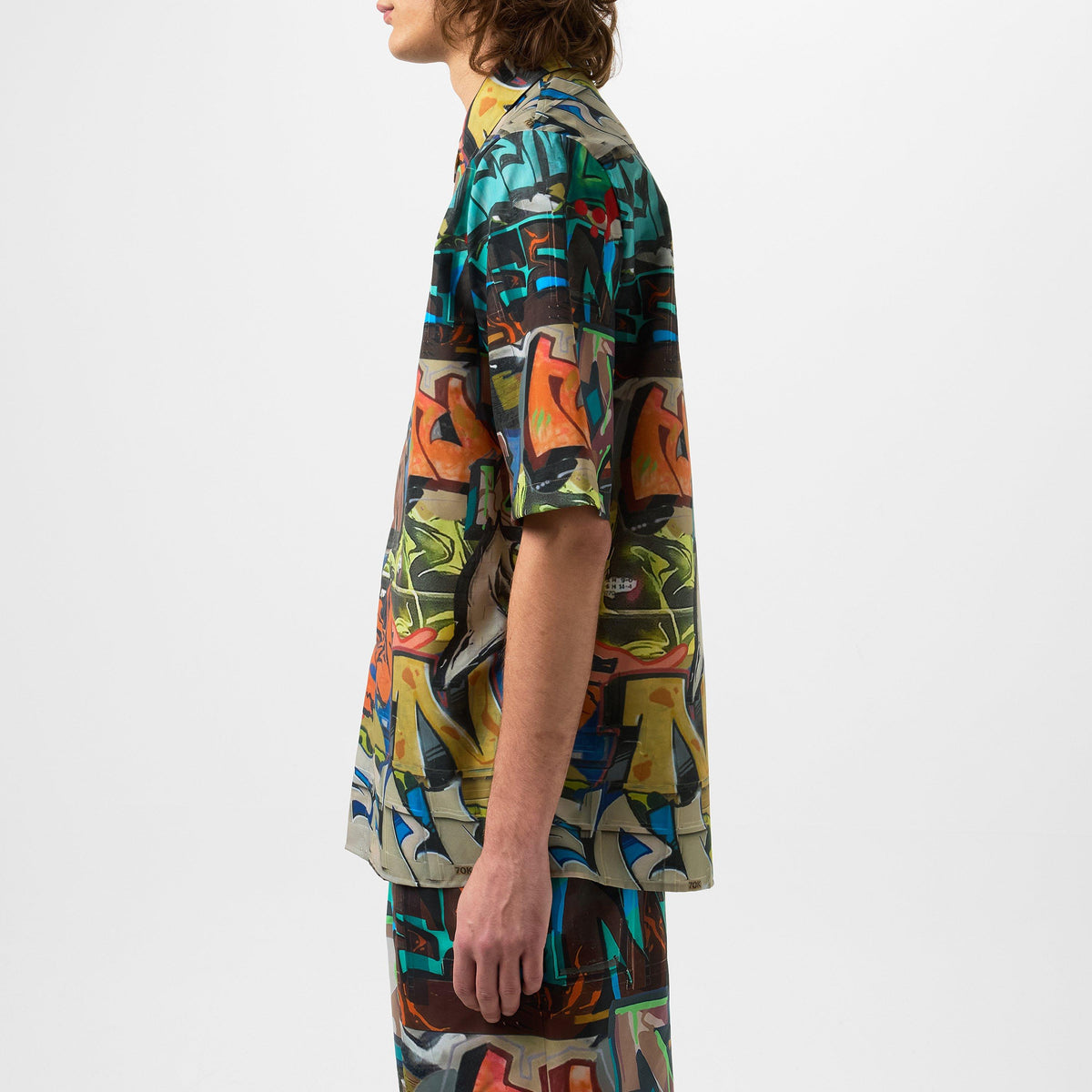 Men's Neen Allover O Shirt, Graffiti Design