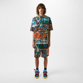 Men's Neen Allover O Shirt, Graffiti Design