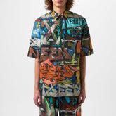 Men's Neen Allover O Shirt, Graffiti Design