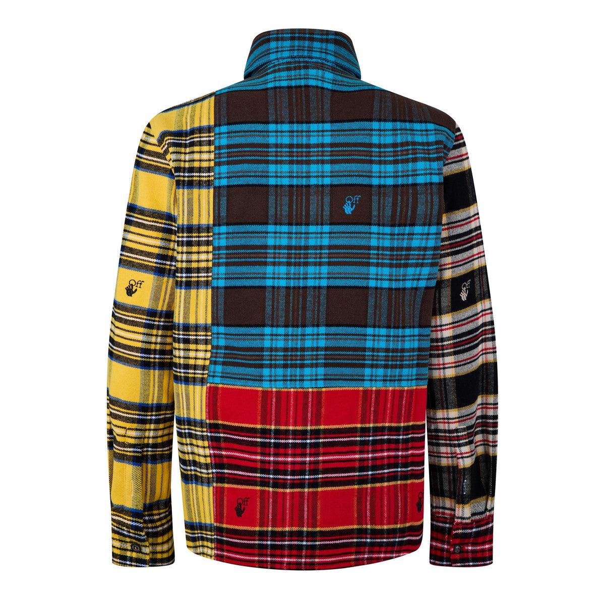 Men's Colour Block Flannel Shirt