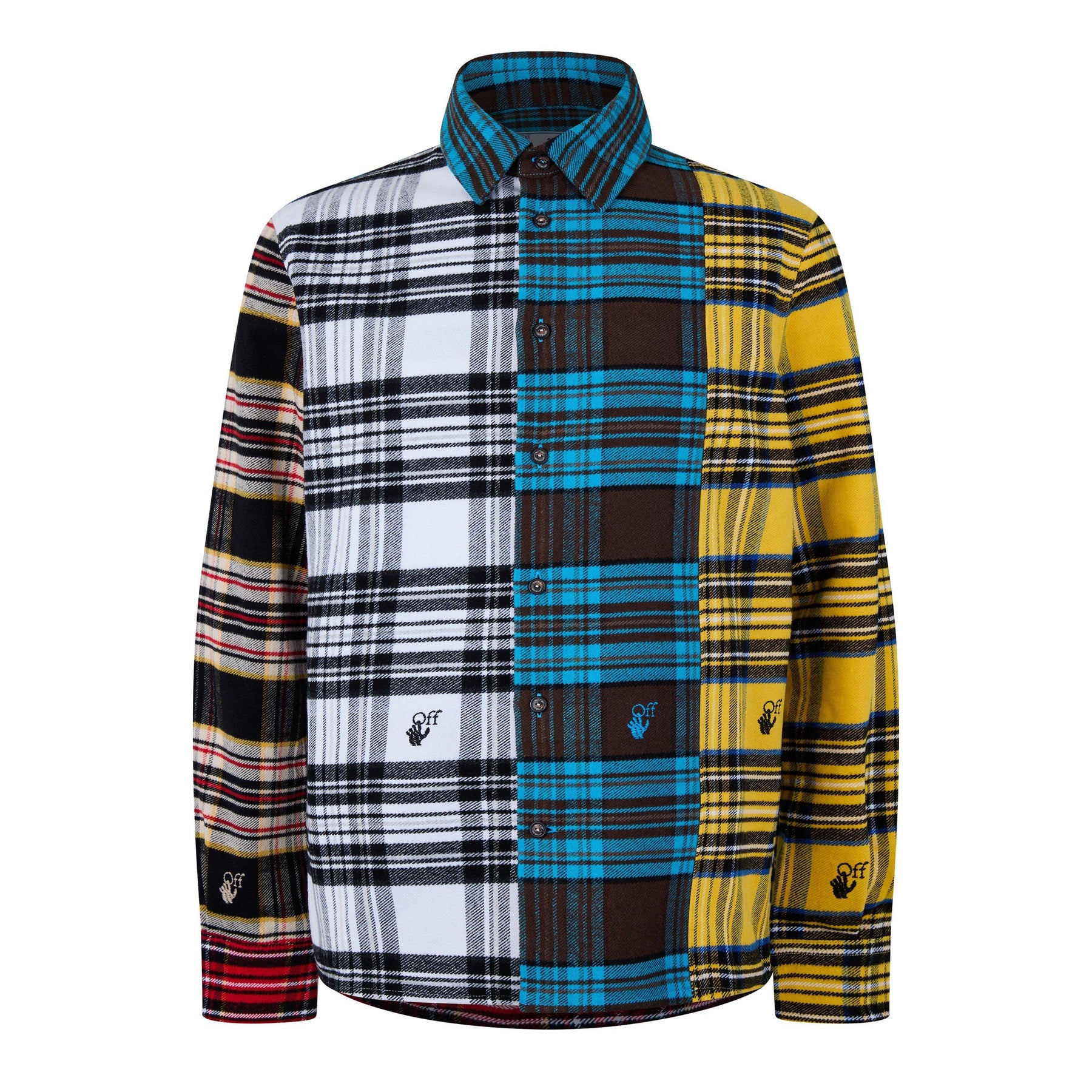 Men's Colour Block Flannel Shirt