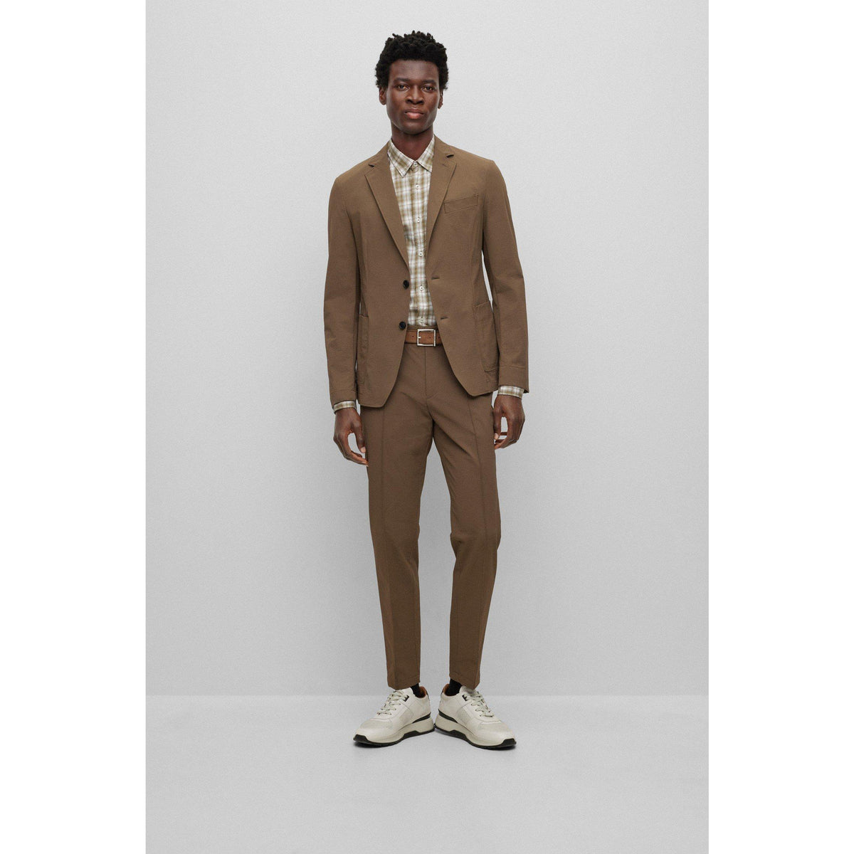 Men's S-Liam-Kent-C1-233 Plain Long-Sleeve Shirt