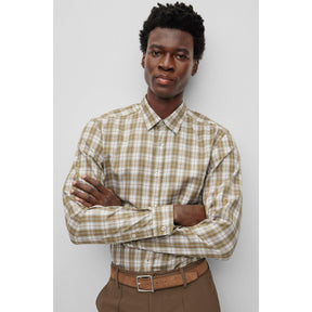 Men's S-Liam-Kent-C1-233 Plain Long-Sleeve Shirt