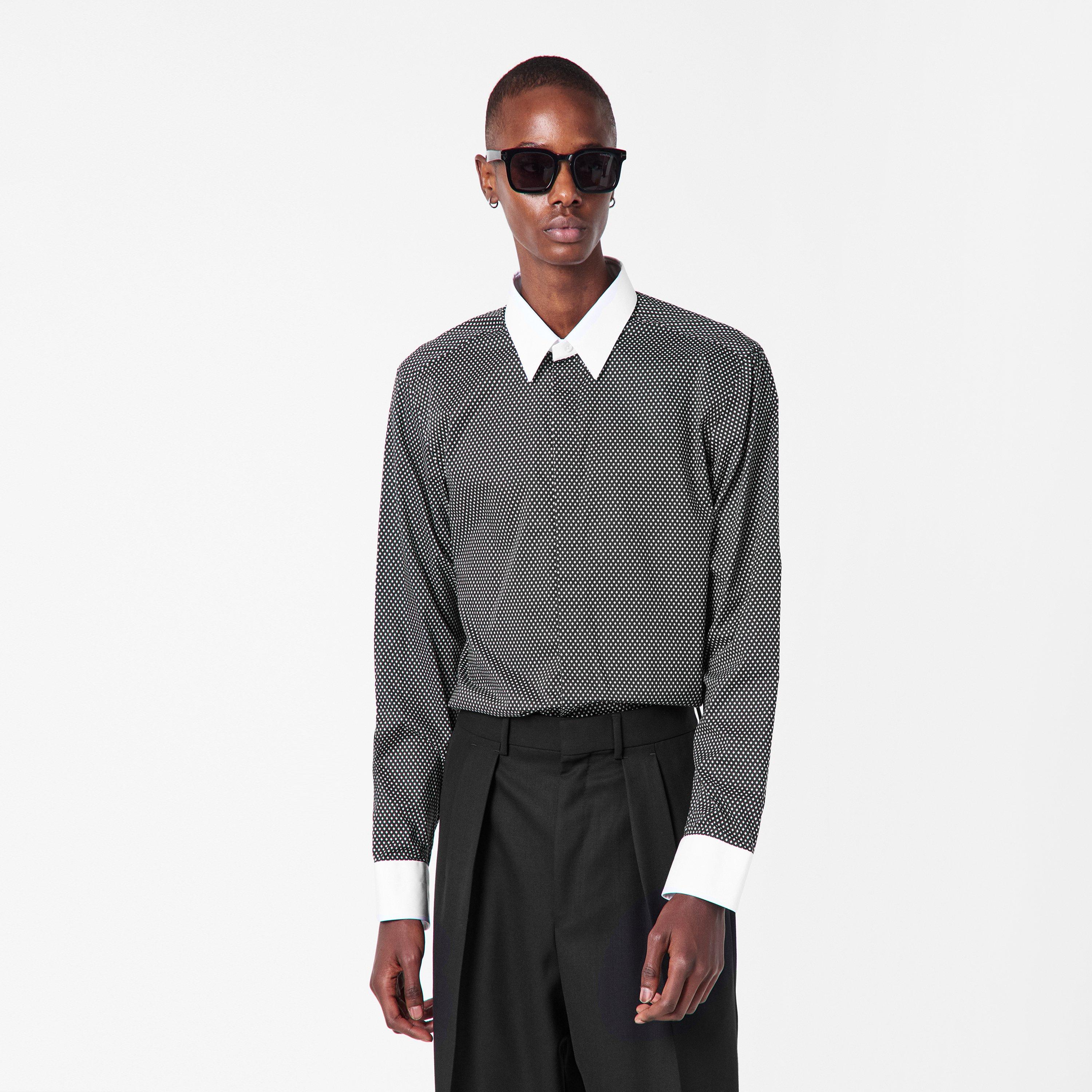 Diamond Long Sleeve Patterned Shirt