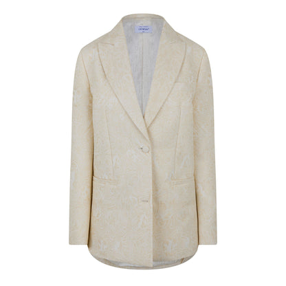 Wool-Mix Structured Raw-Edge Suit Jacket
