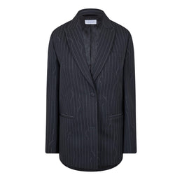 Wool-Mix Structured Raw-Edge Suit Jacket