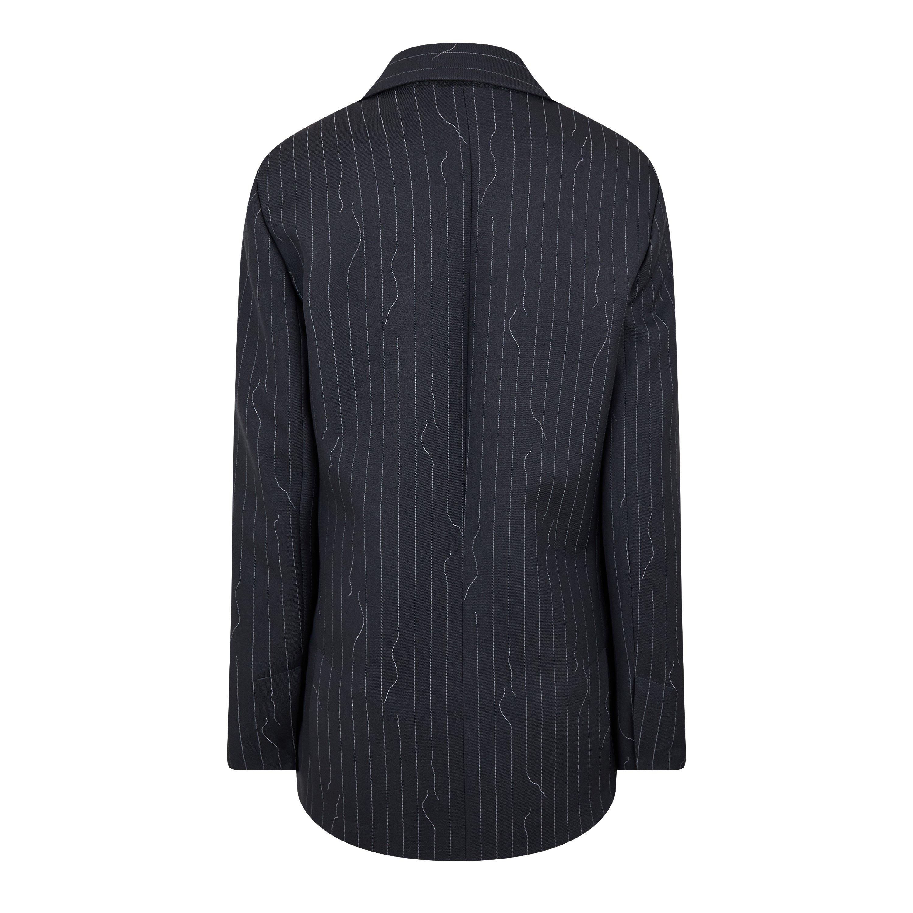 Wool-Mix Structured Raw-Edge Suit Jacket