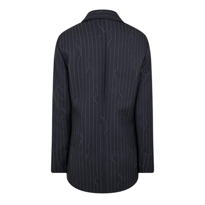 Wool-Mix Structured Raw-Edge Suit Jacket
