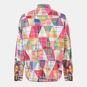Men's Madras Long-Sleeve Patterned Shirt